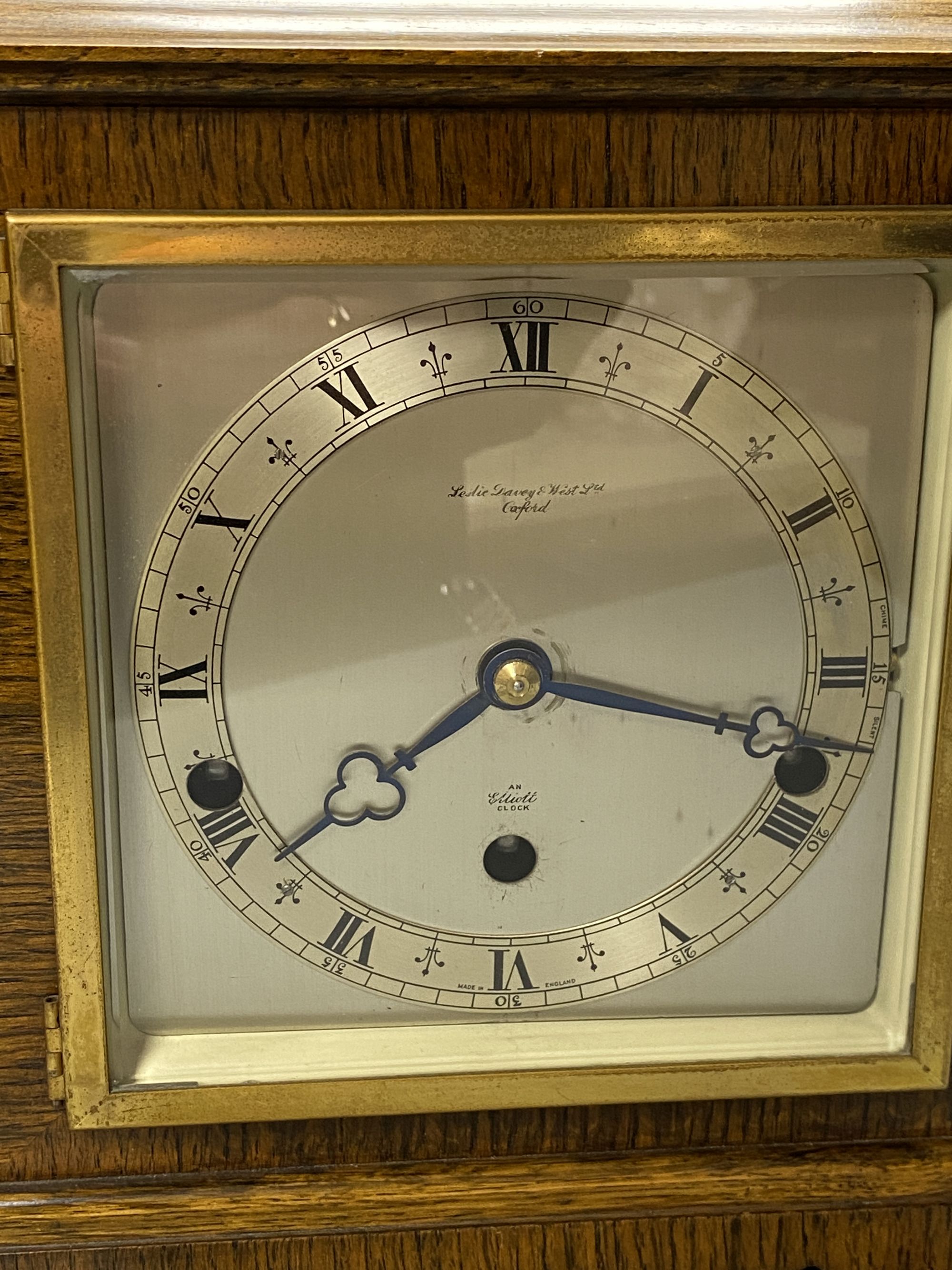 A Leslie Davey & West mantel timepiece